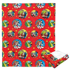 DC Comics Justice League Silk Touch Throw Blanket, 50" x 60", Heroic Holiday Helpers