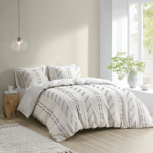 3 Piece Cotton Jacquard Duvet Cover Set