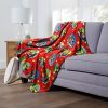 DC Comics Justice League Silk Touch Throw Blanket, 50" x 60", Heroic Holiday Helpers
