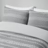 3 Piece Clipped Jacquard Duvet Cover Set