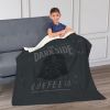 Disney Star Wars Classic Dark Side Coffee Co. Silk Touch Sherpa Throw Blanket 50x60 Inches