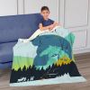 Disney Frozen Spirit Of Adventure Silk Touch Sherpa Throw Blanket 50X60 Inches