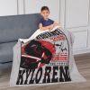Disney Star Wars Episode 8 Vintage Signage Kylo Ren Force Silk Touch Sherpa Throw Blanket 50x60 Inches