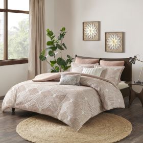 Cotton Jacquard Duvet Cover Set (Color: as Pic)